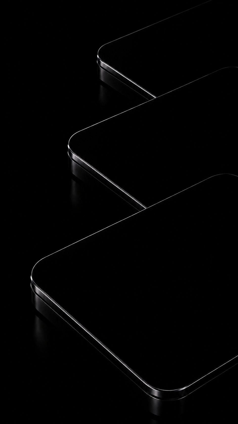 Polished slabs descending in register